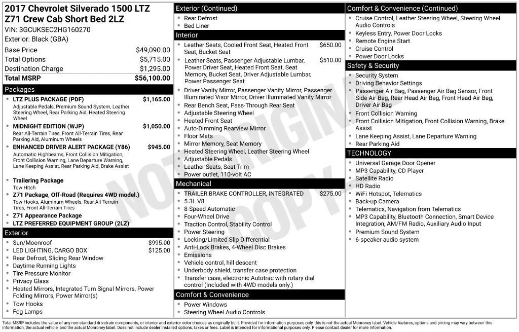 Used 2017 Black Chevrolet LTZ image 2