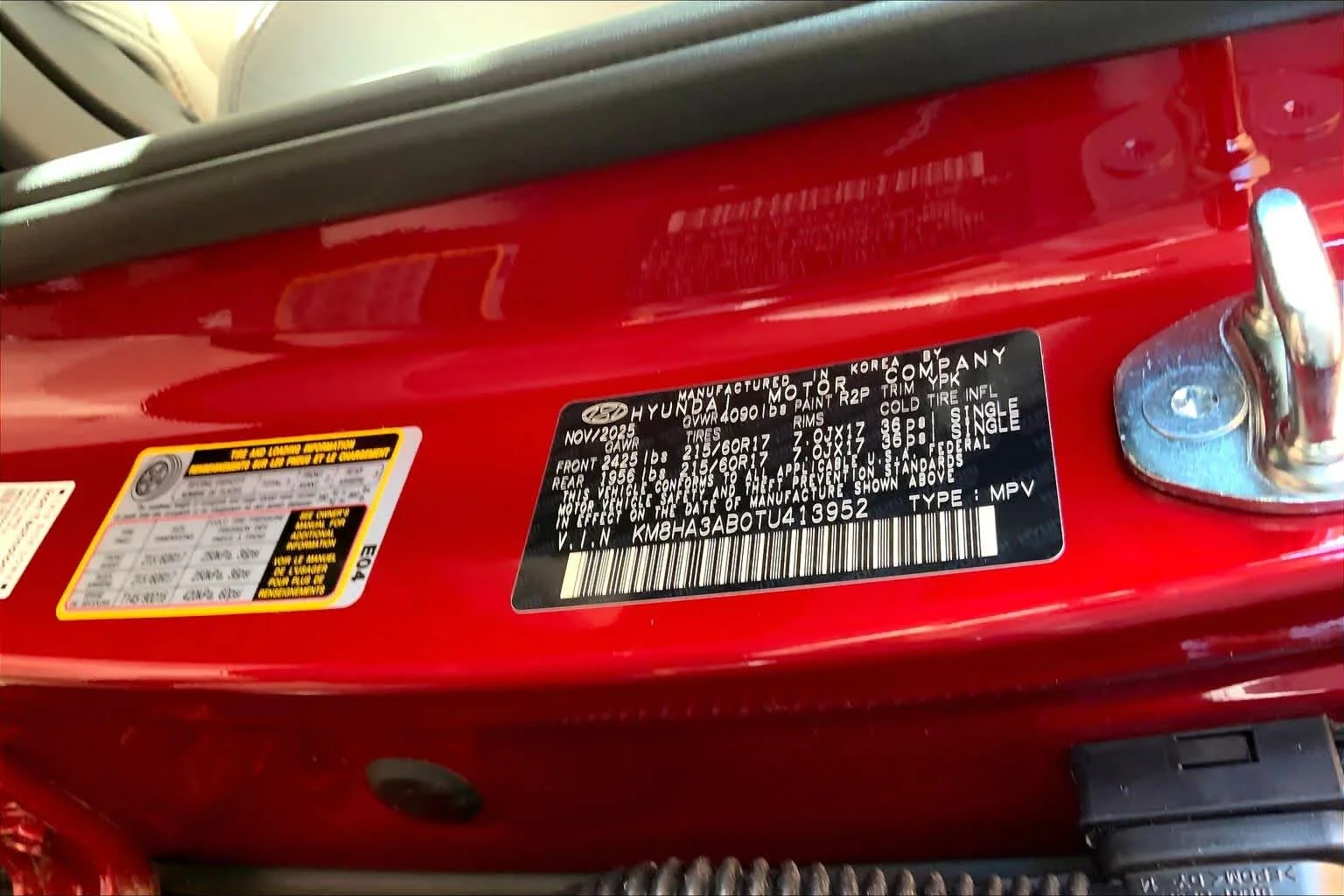 New 2026 Ultimate Red Metallic Hyundai SE image 19