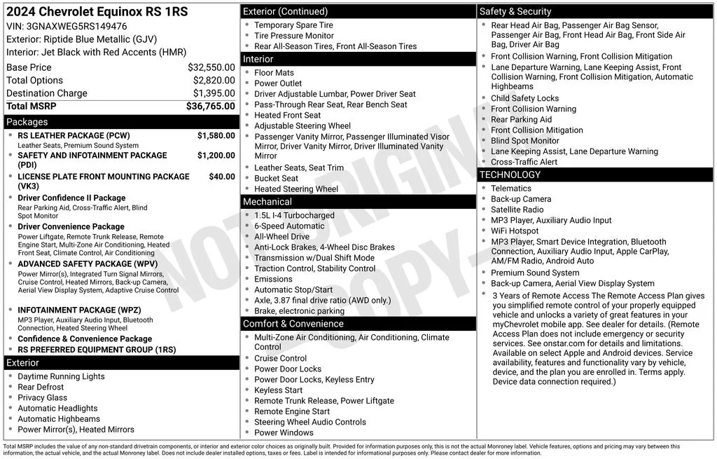 Used 2024 Blue Chevrolet RS image 33