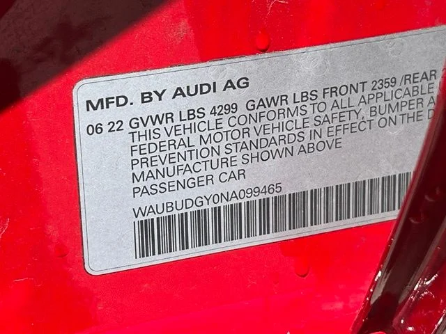 Certified Used 2022 Red Audi 40 Premium Plus image 36
