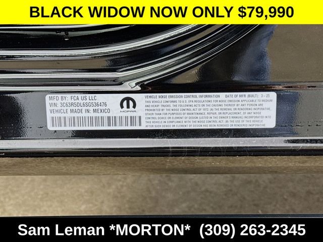 New 2025 Diamond Black Crystal Pearl-Coat Exterior Paint Ram Big Horn image 30