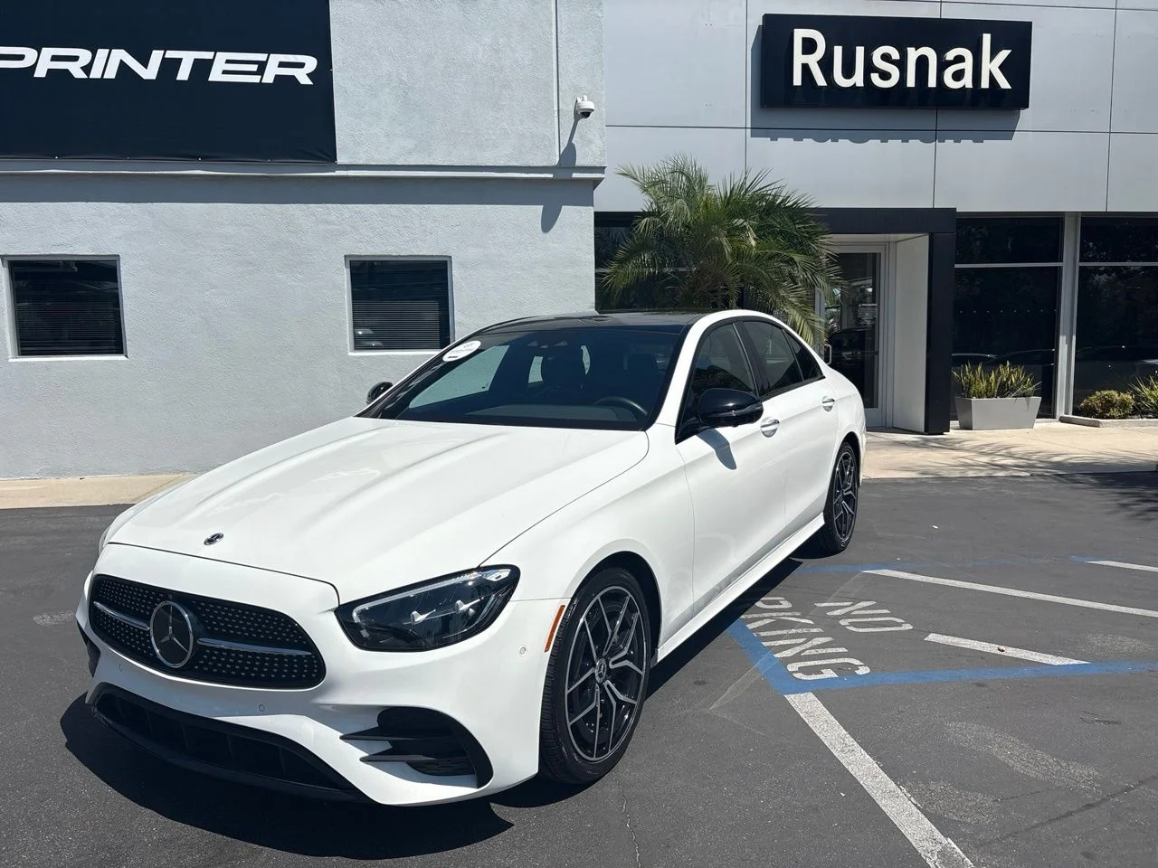 Certified Used 2022 White Mercedes-Benz E 350 AMG® w/Night Package image 1