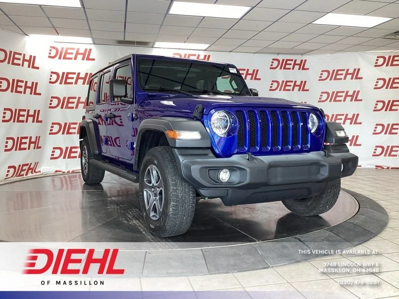 Used 2019 Blue Jeep Unlimited Sport S image 1