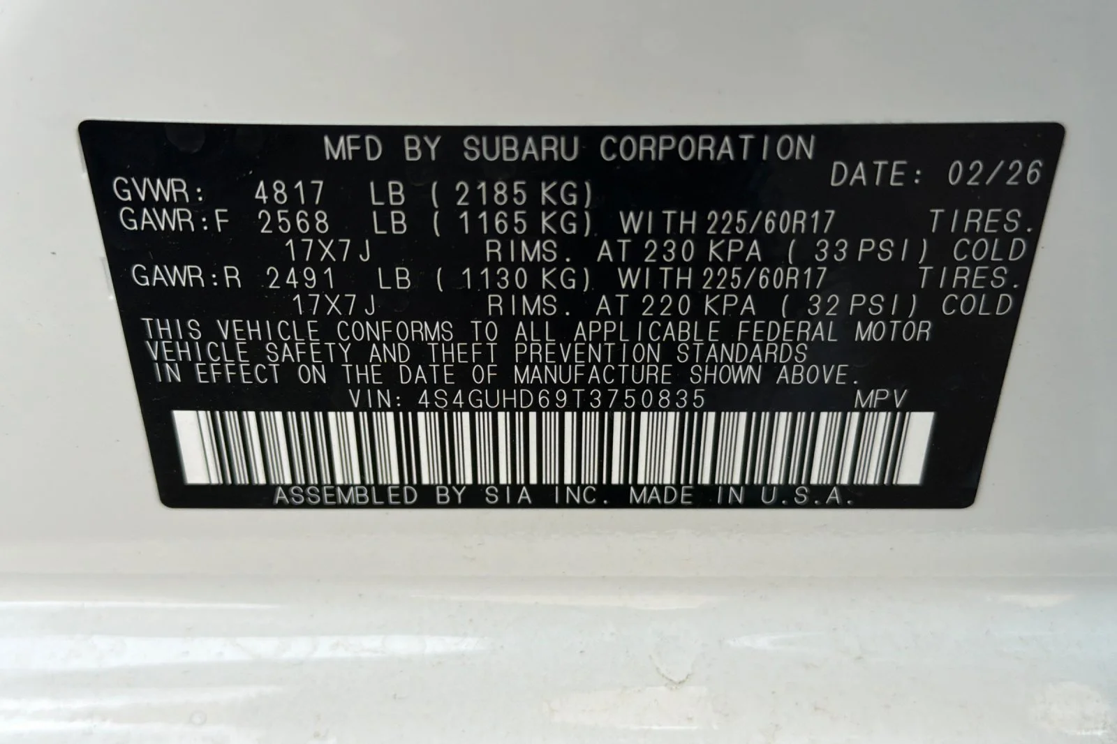 New 2026 CRYSTAL WHITE PEARL Subaru Premium image 27