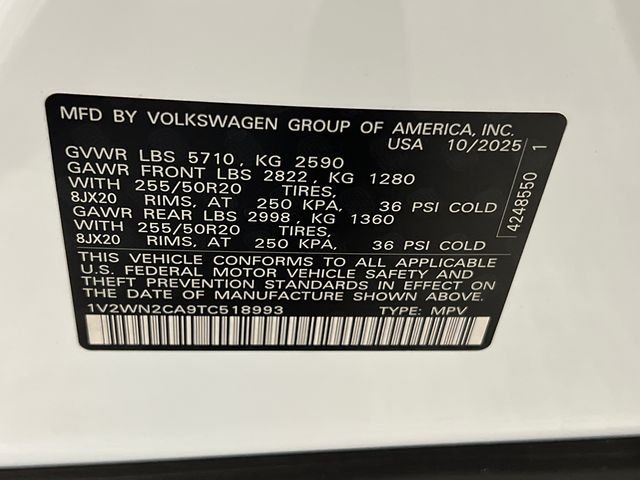 New 2026 White Volkswagen 2.0T SE w/Technology image 21