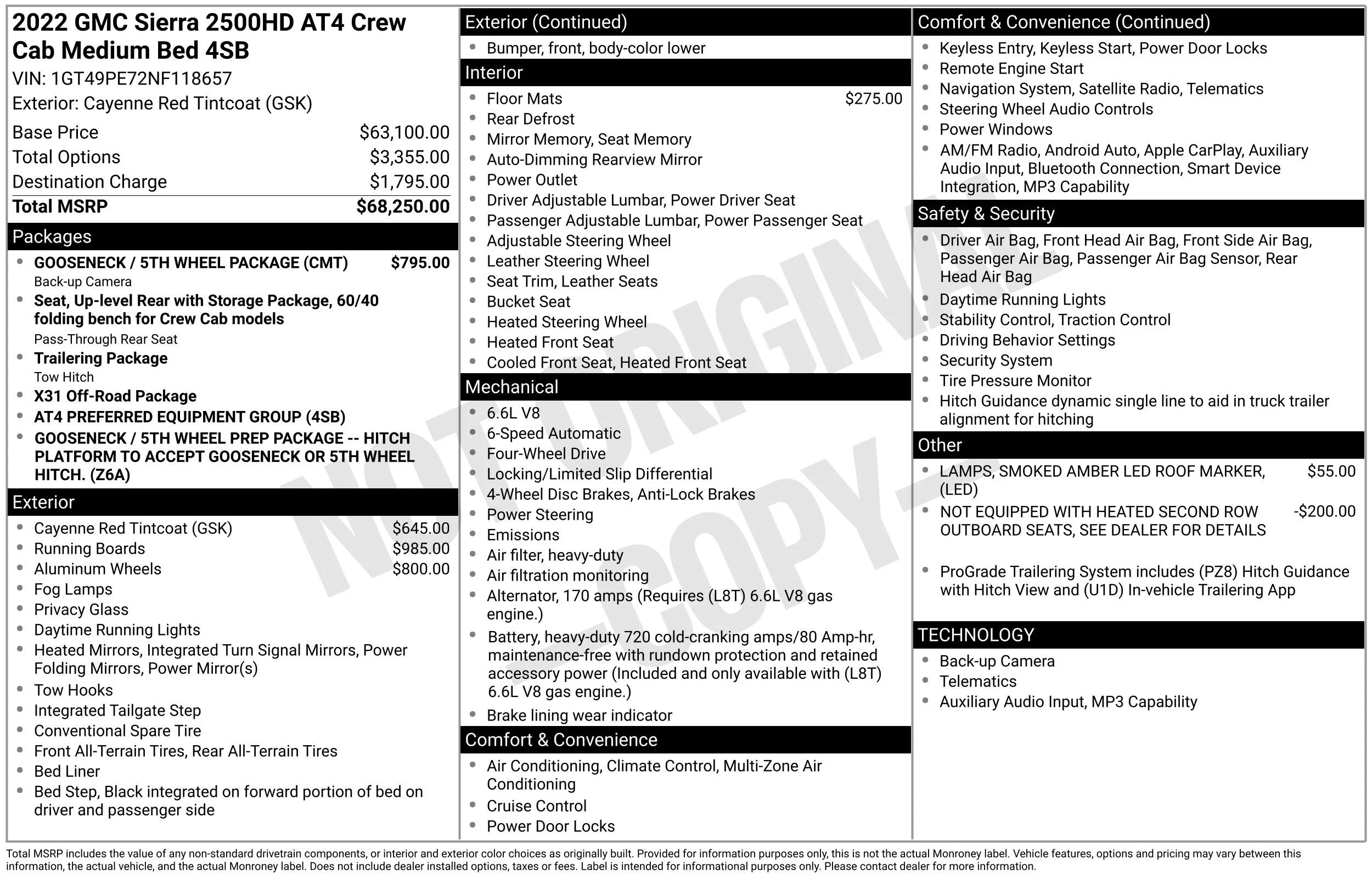 Used 2022 Cayenne Red Tintcoat GMC AT4 image 43