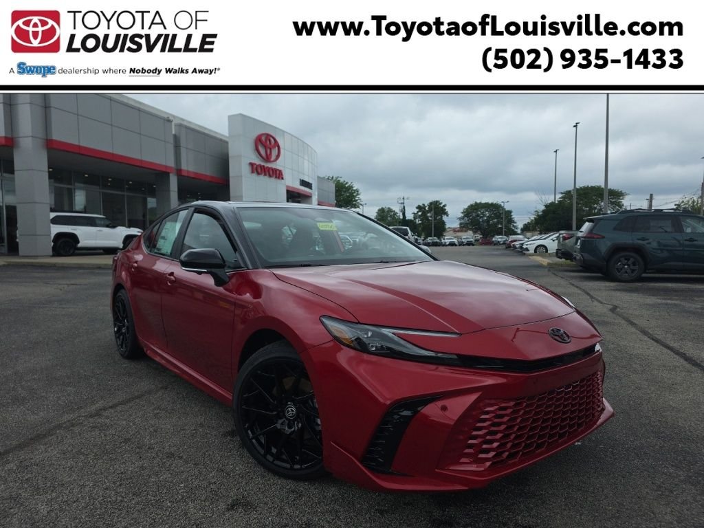New 2026 Supersonic Red with Midnight Black Metallic roof Toyota XSE image 1
