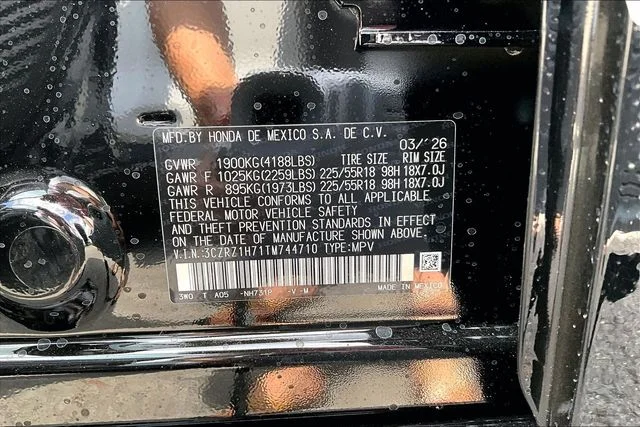New 2026 Honda HR-V EX-L 4D Sport Utility