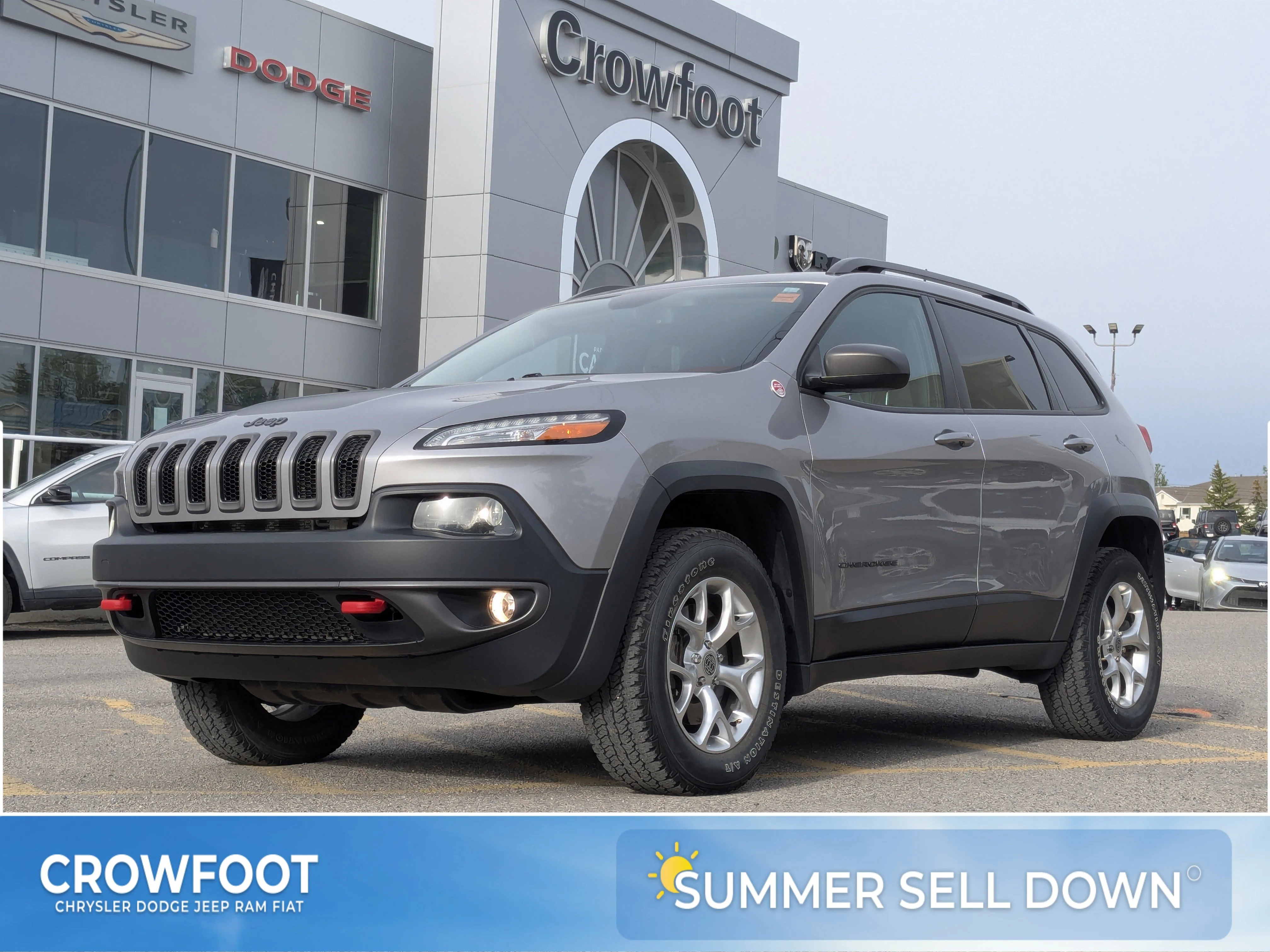 Used 2018 Grey Jeep Trailhawk - Cold Weather Pkg - Comfort Grp - Command View Sunroof - Napa Leather & More image 1