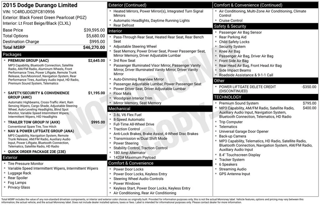 Used 2015 Black Dodge Limited image 6