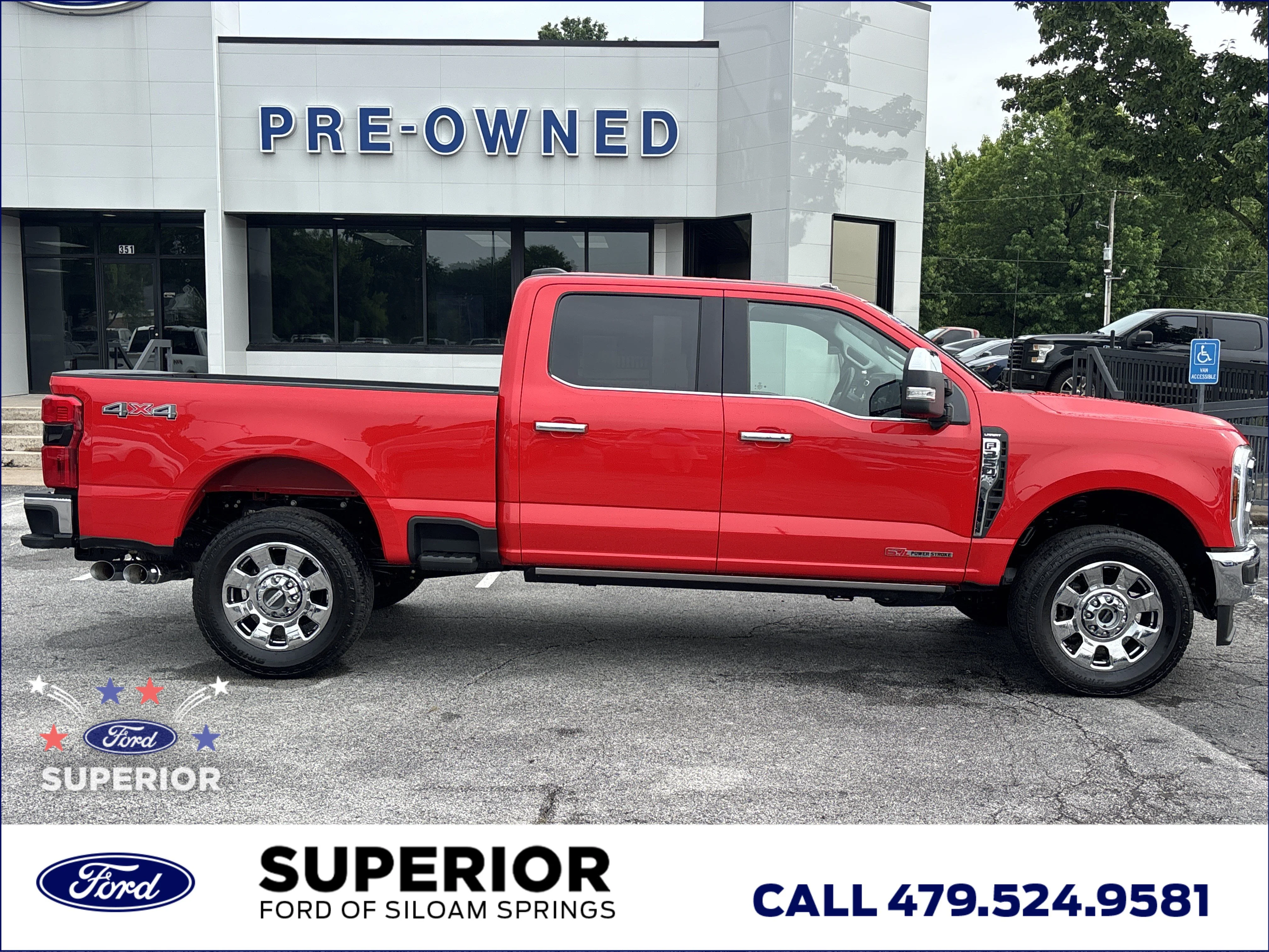 Used 2025 Race Red Ford Lariat 4WD image 2