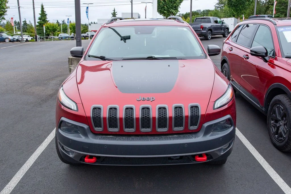 Used 2017 Deep Cherry Red Crystal Jeep Trailhawk image 2