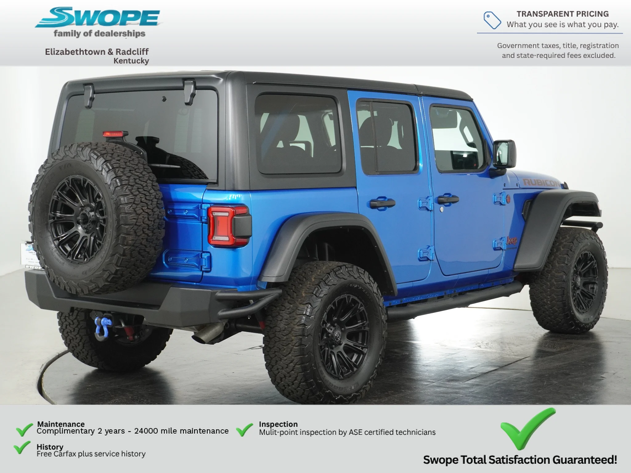 Certified Used 2024 Hydro Blue Pearlcoat Jeep Rubicon image 3