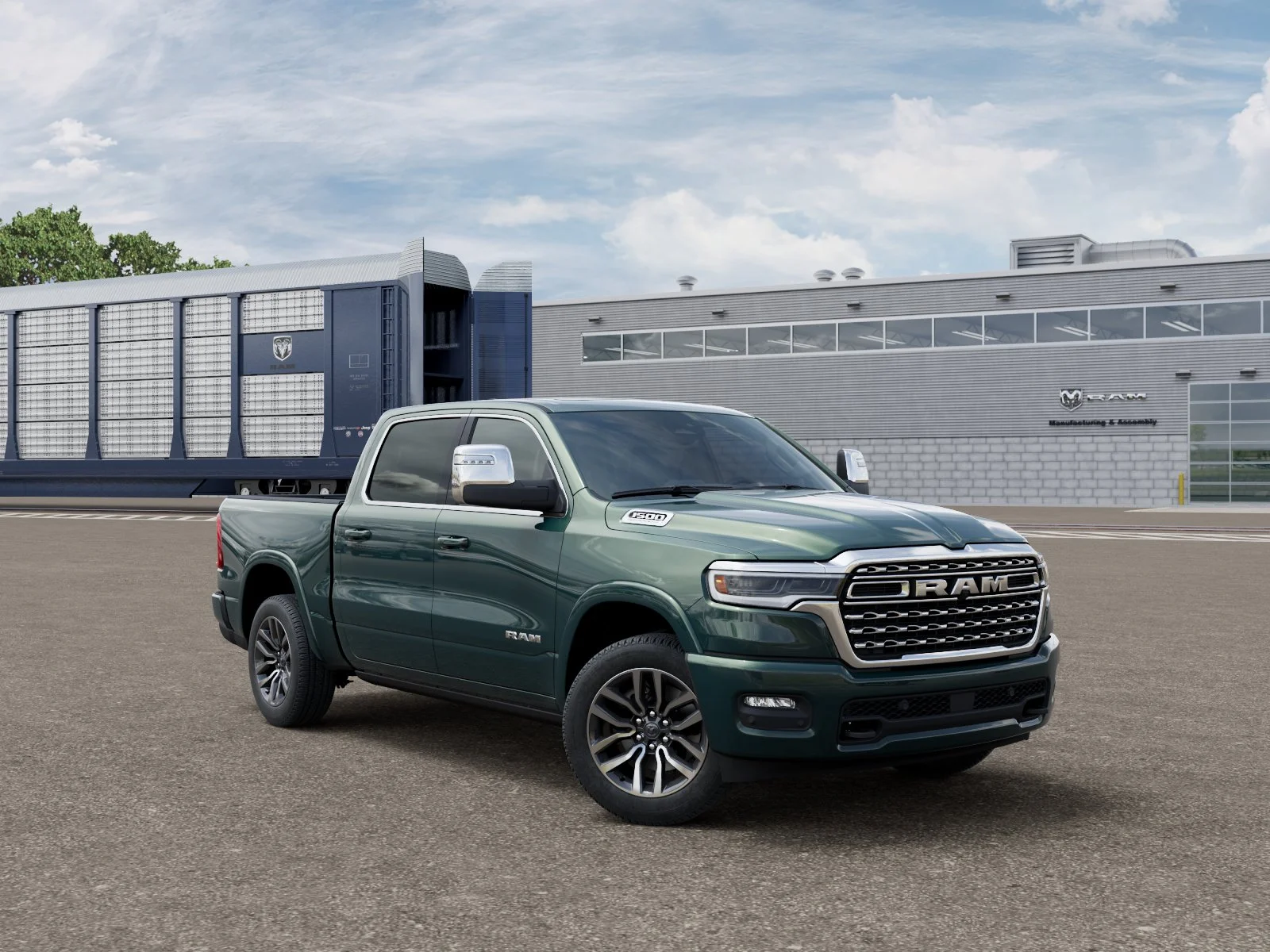 New 2027 Serrano-Green Metallic Exterior Paint RAM Longhorn image 3