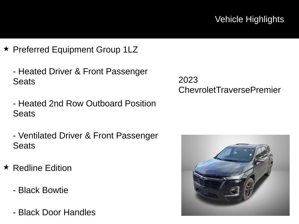 Used 2023 Mosaic Black Metallic Chevrolet Premier image 2
