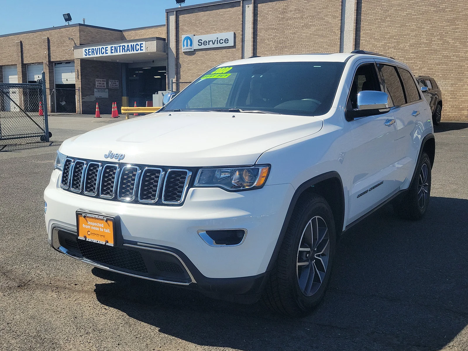 Used 2020 Bright White Clearcoat Jeep Limited image 3