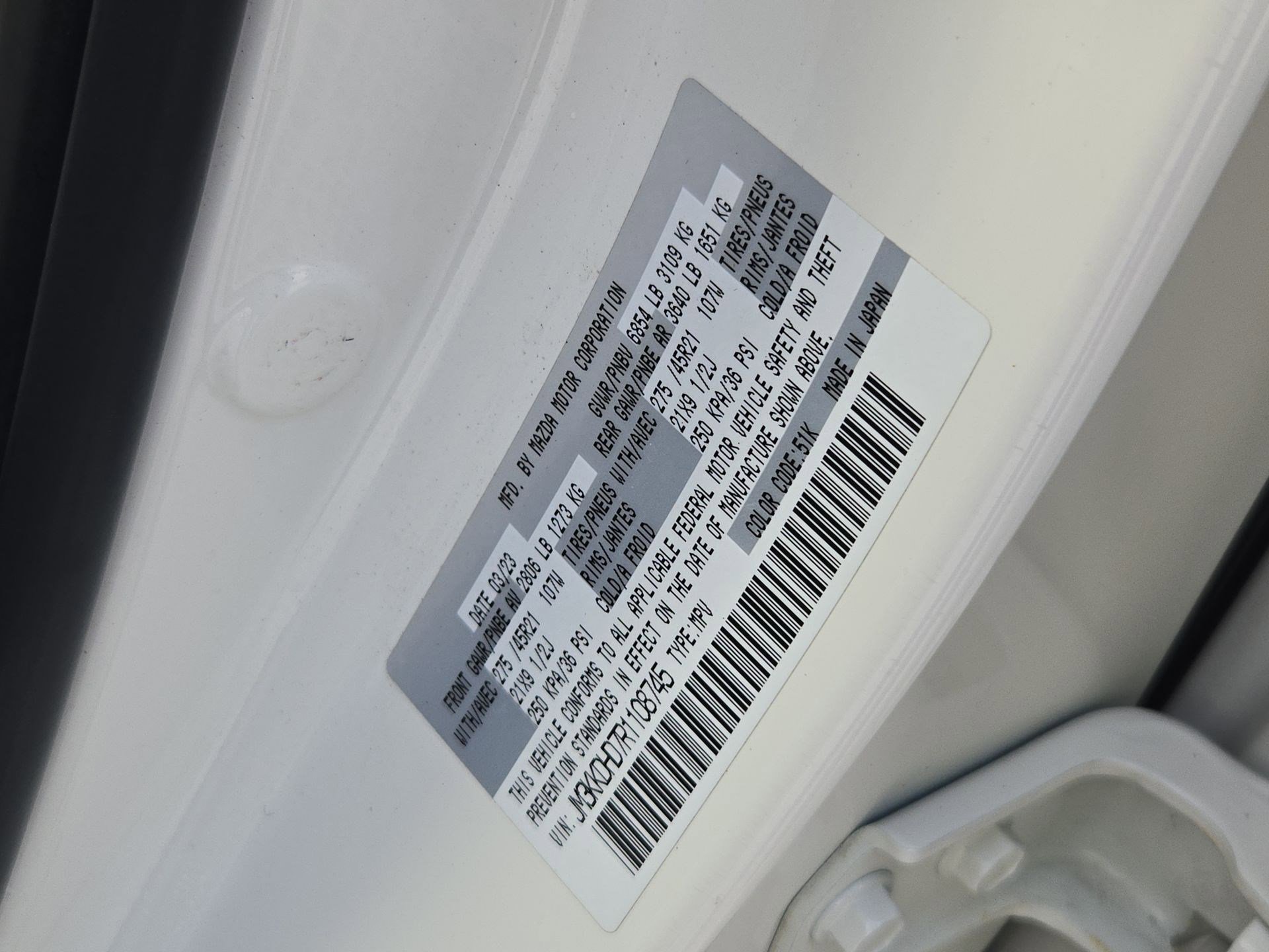 Used 2024 Rhodium White Premium Mazda 3.3 Turbo Premium image 35