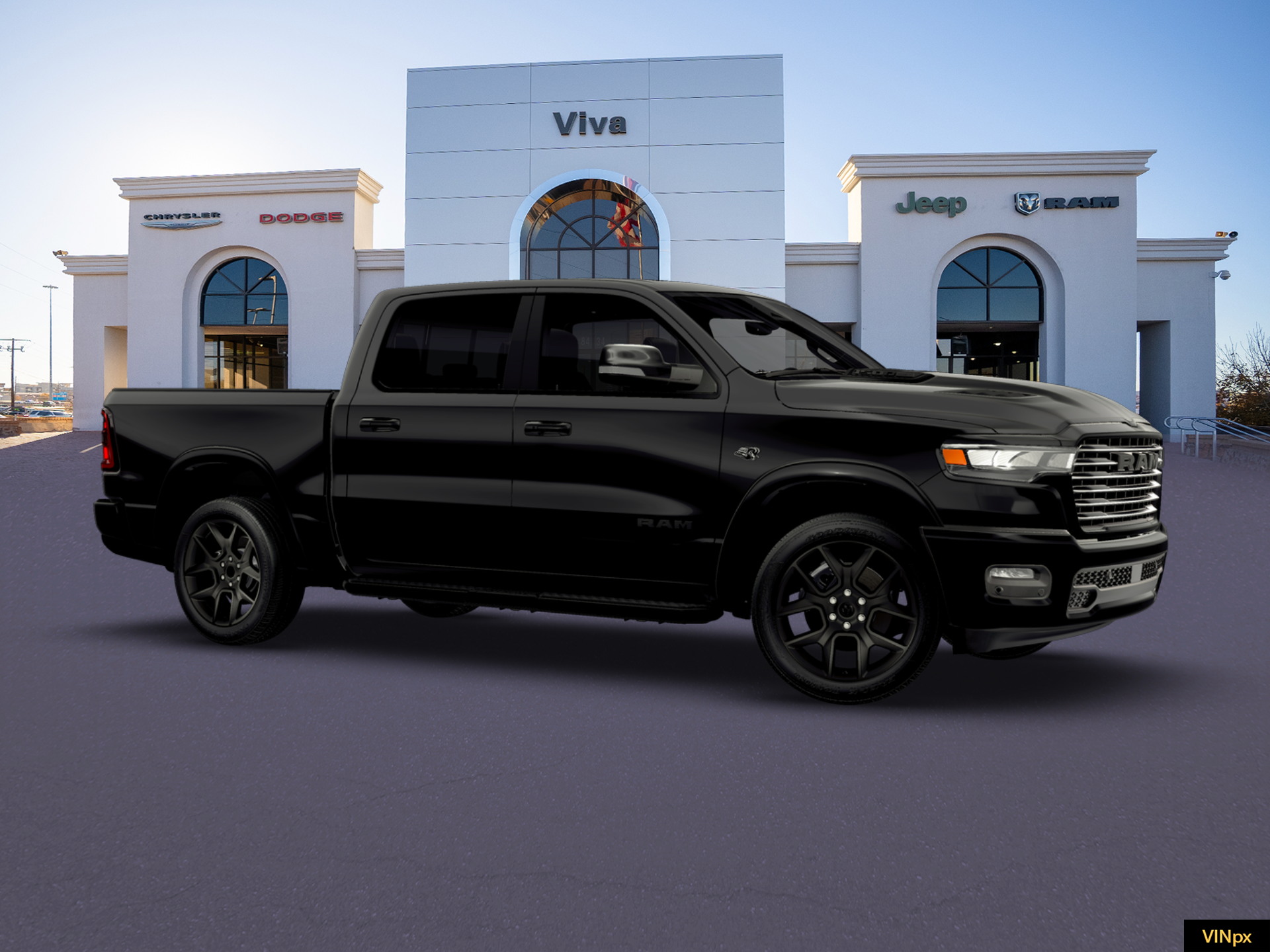New 2026 Diamond Black Crystal Pearl-Coat Exterior Paint RAM Laramie image 10