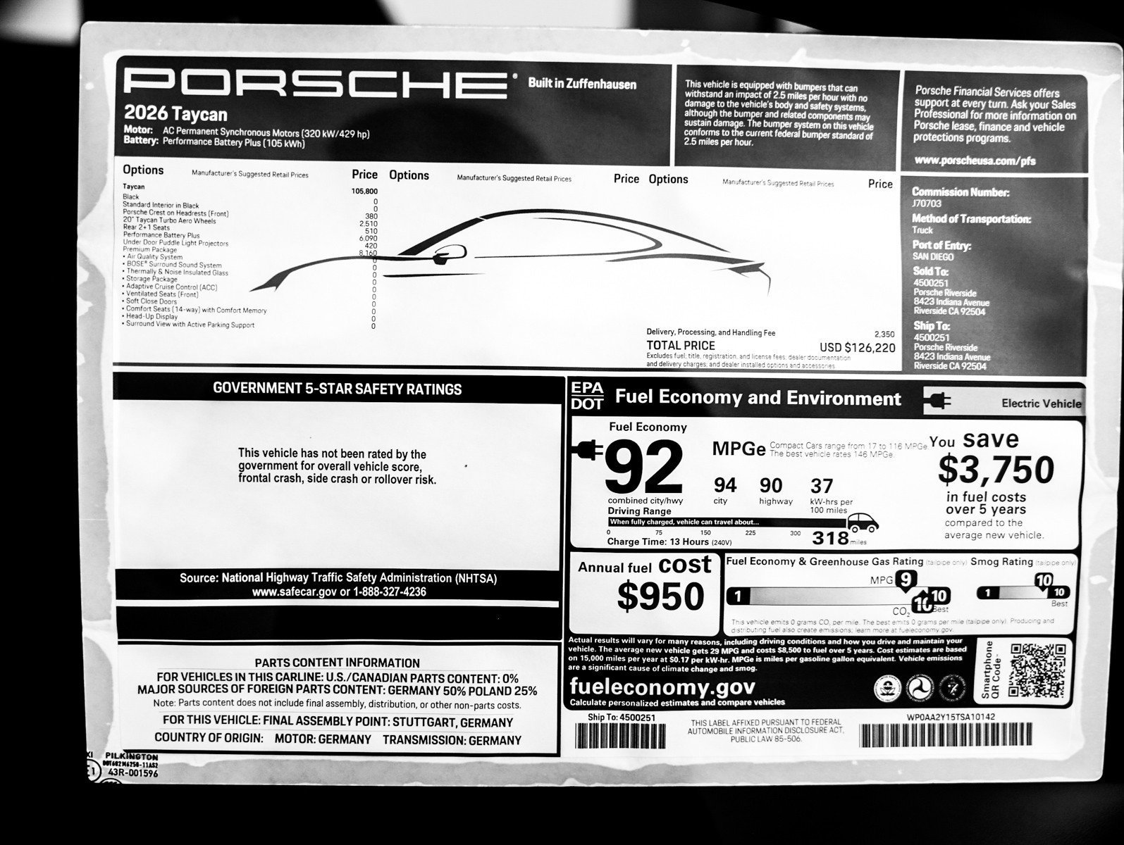 New 2026 Black Porsche  image 29
