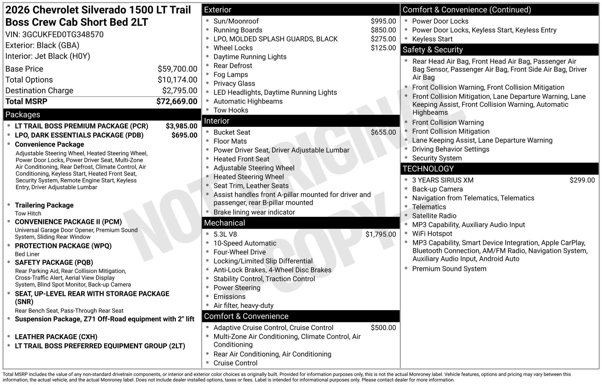 New 2026 Black Chevrolet LT Trail Boss image 3