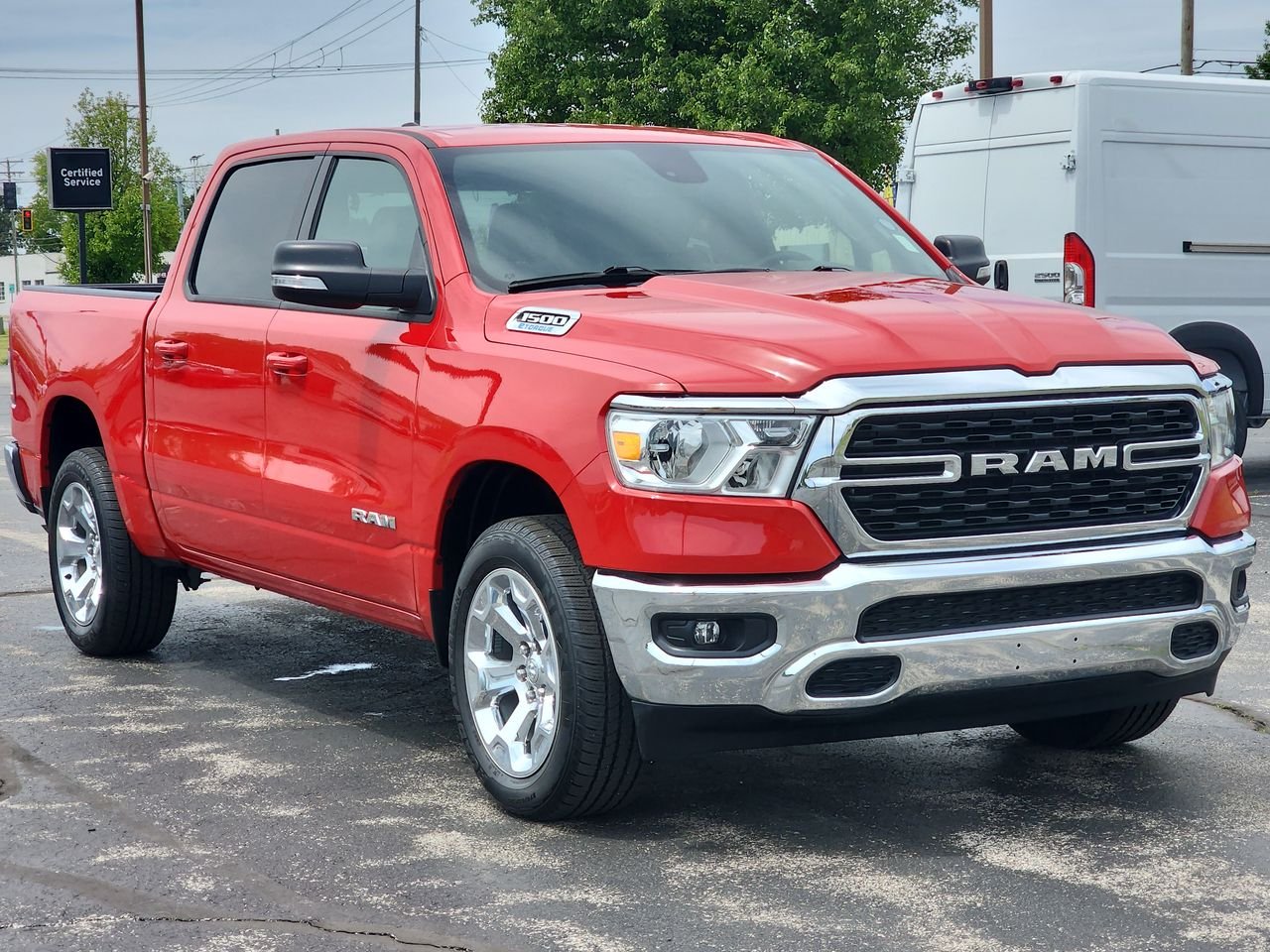Used 2022 Flame Red Clearcoat Ram Big Horn image 1