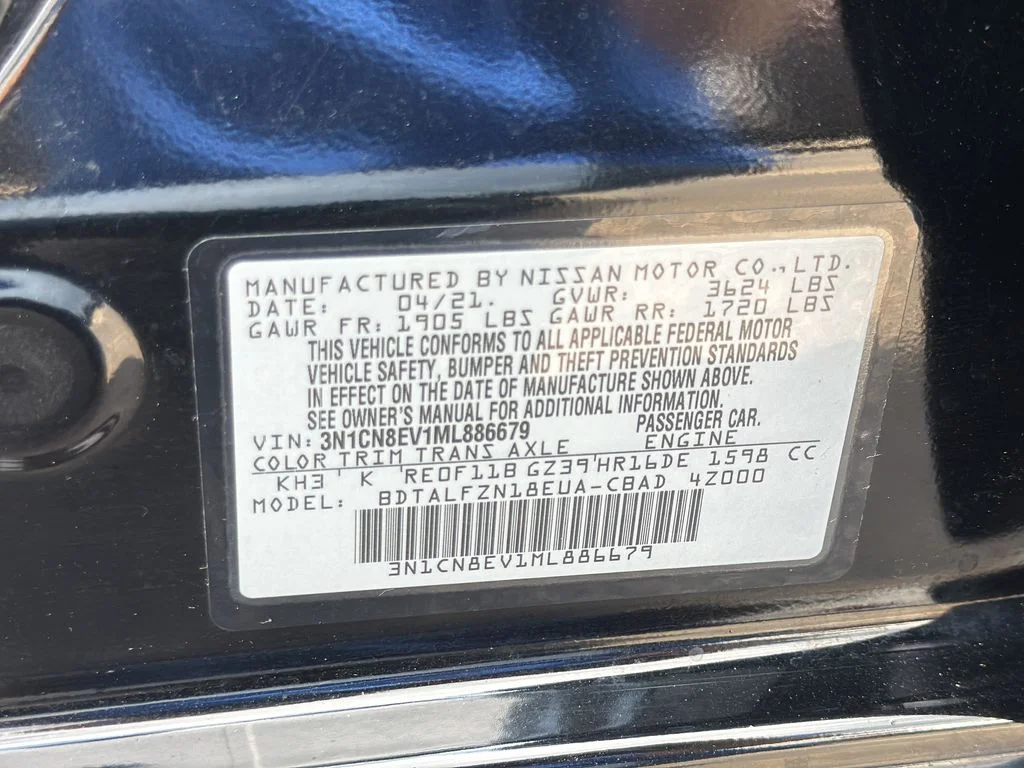 Used 2021 Black Nissan 1.6 SV image 33