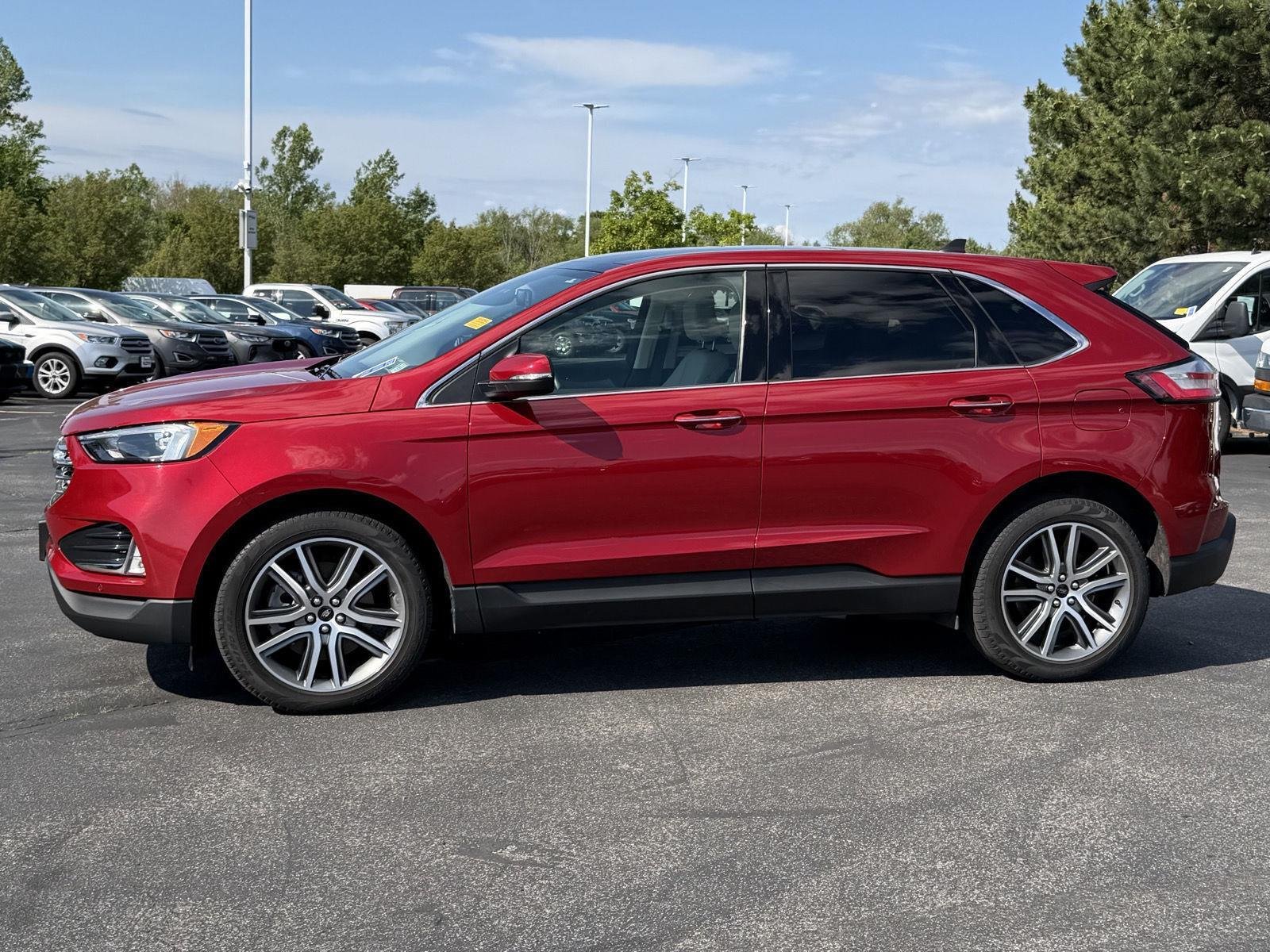 Used 2023 Rapid Red Metallic Tinted Clearcoat Ford Titanium image 6