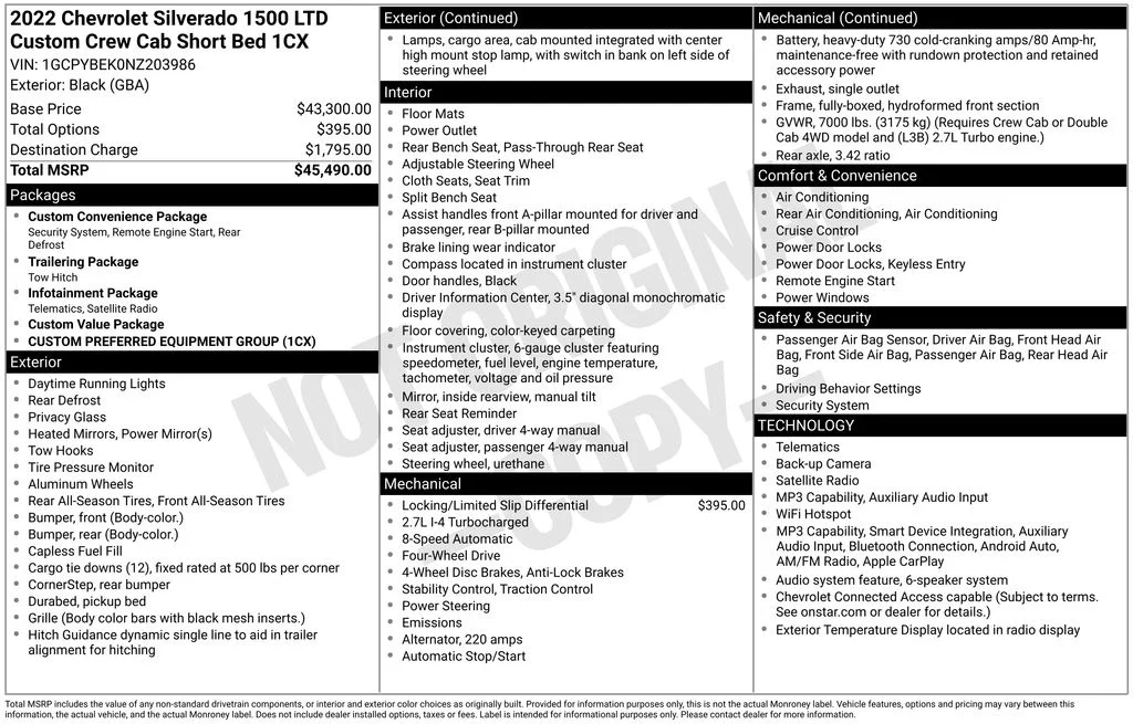Used 2022 Black Chevrolet Custom image 6