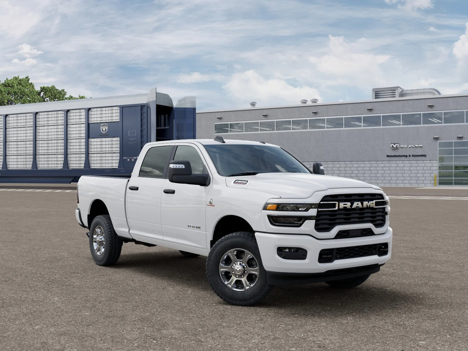 New 2027 Bright White Clear-Coat Exterior Paint RAM Big Horn image 3
