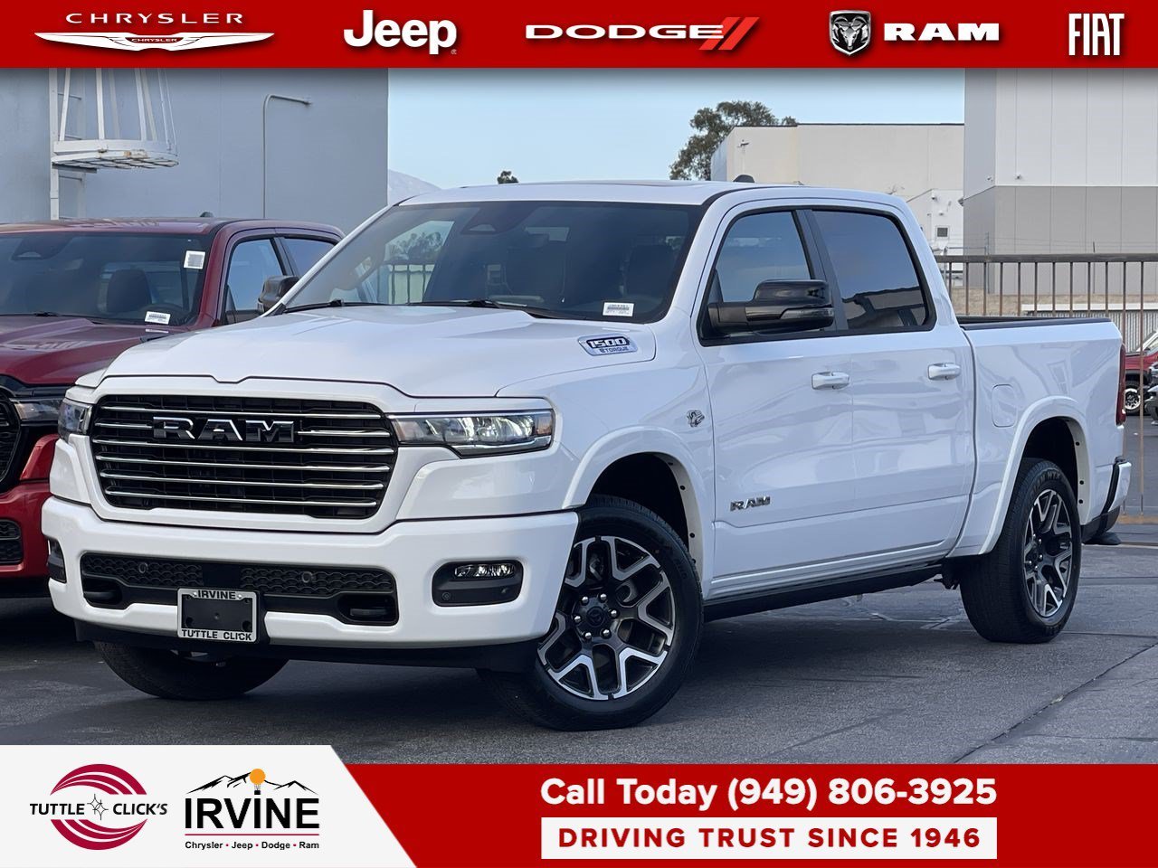 New 2026 Bright White Clear-Coat Exterior Paint RAM Laramie image 1