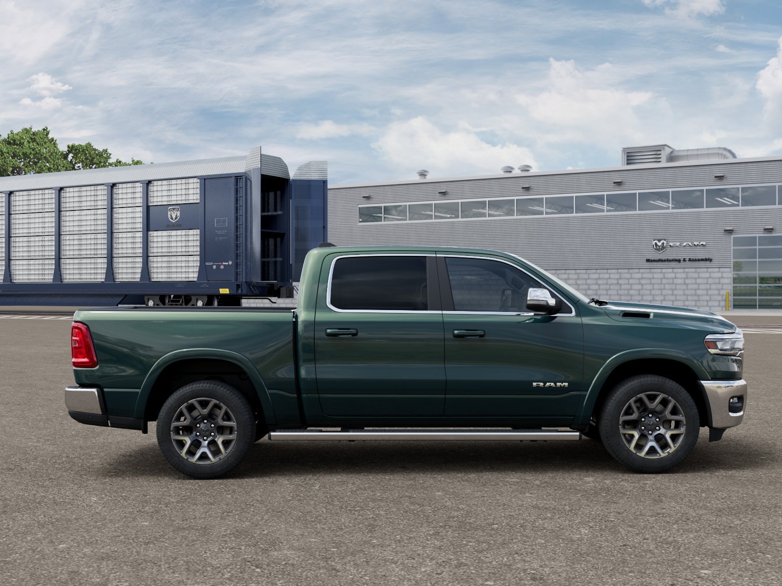 New 2027 Serrano-Green Metallic Exterior Paint RAM Laramie Crew Cab 5