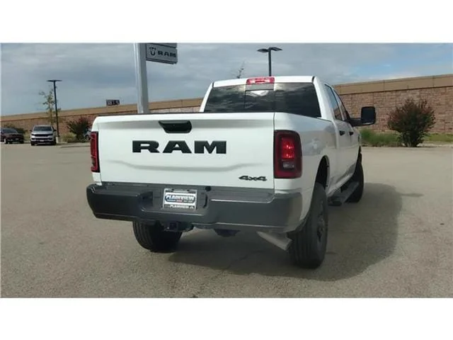 New 2025 Bright White Clear-Coat  Paint Ram TRADESMAN CREW CAB 4X4 6