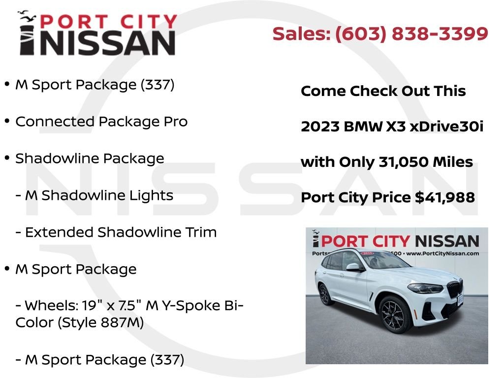 Used 2023 Alpine White BMW xDrive30i m-sport w/premium & hk audio image 8