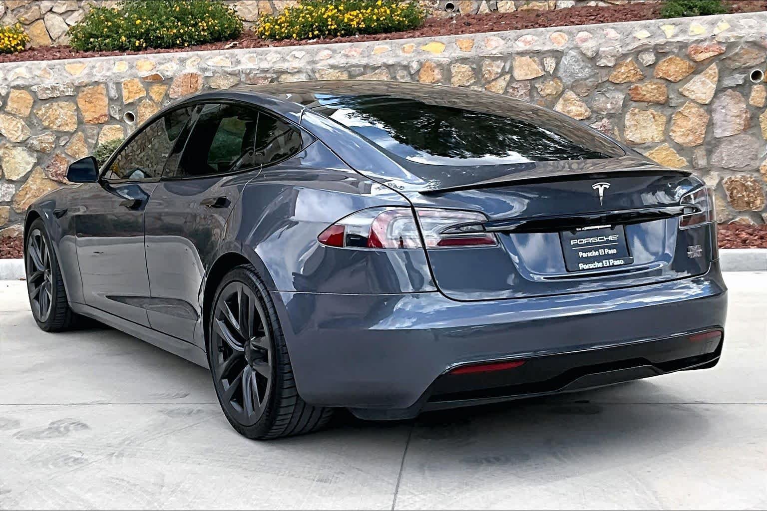 Used 2021 Midnight Silver Metallic Tesla Plaid image 3