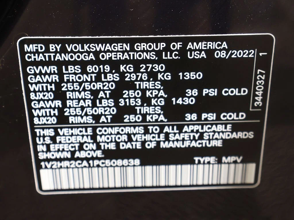 Certified Used 2023 Deep Black Pearl Volkswagen 3.6L V6 SE w/Technology image 56