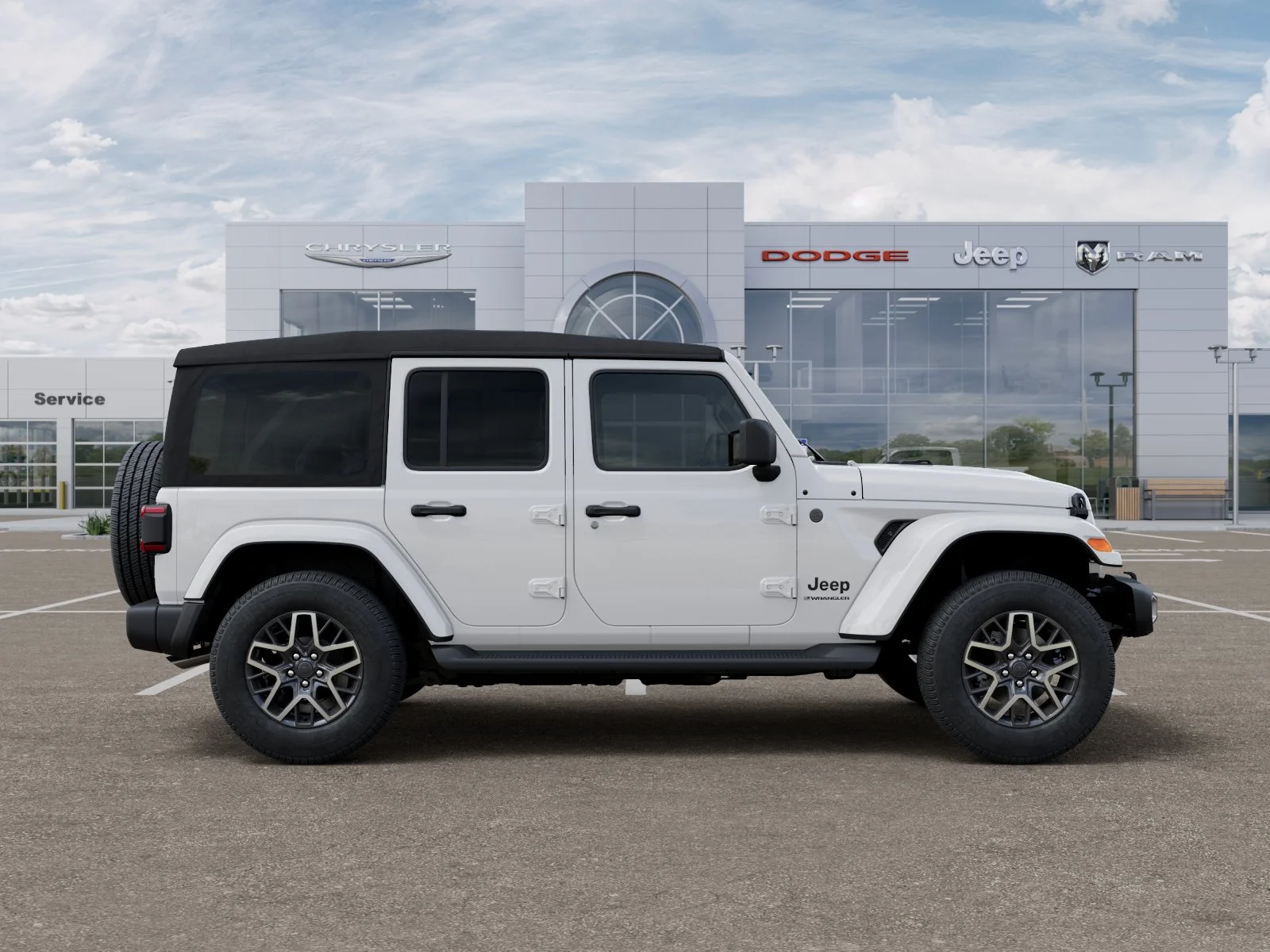 New 2026 Bright White Clear-Coat Exterior Paint Jeep Sahara image 74
