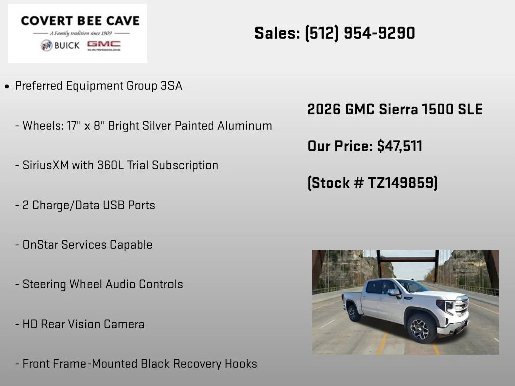 New 2026 Summit White GMC SLE image 18