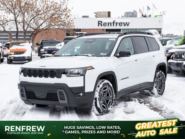 2026 Jeep Cherokee Limited * Hybrid 4x4, 6.3L/100Kms, Panoramic Sunroof, Heated Leather Seats