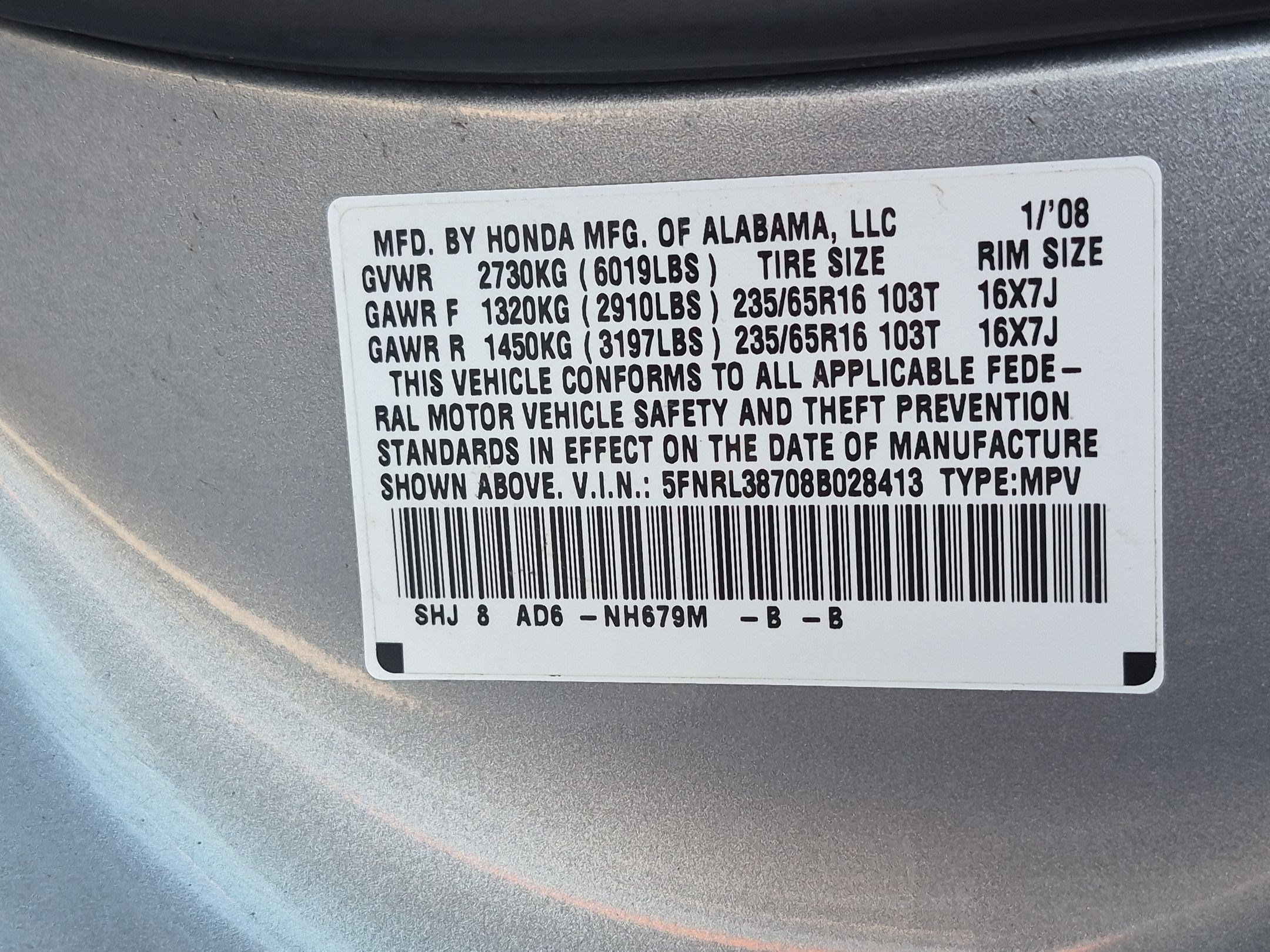 Used 2008 Ocean Mist Metallic Honda EX-L image 30