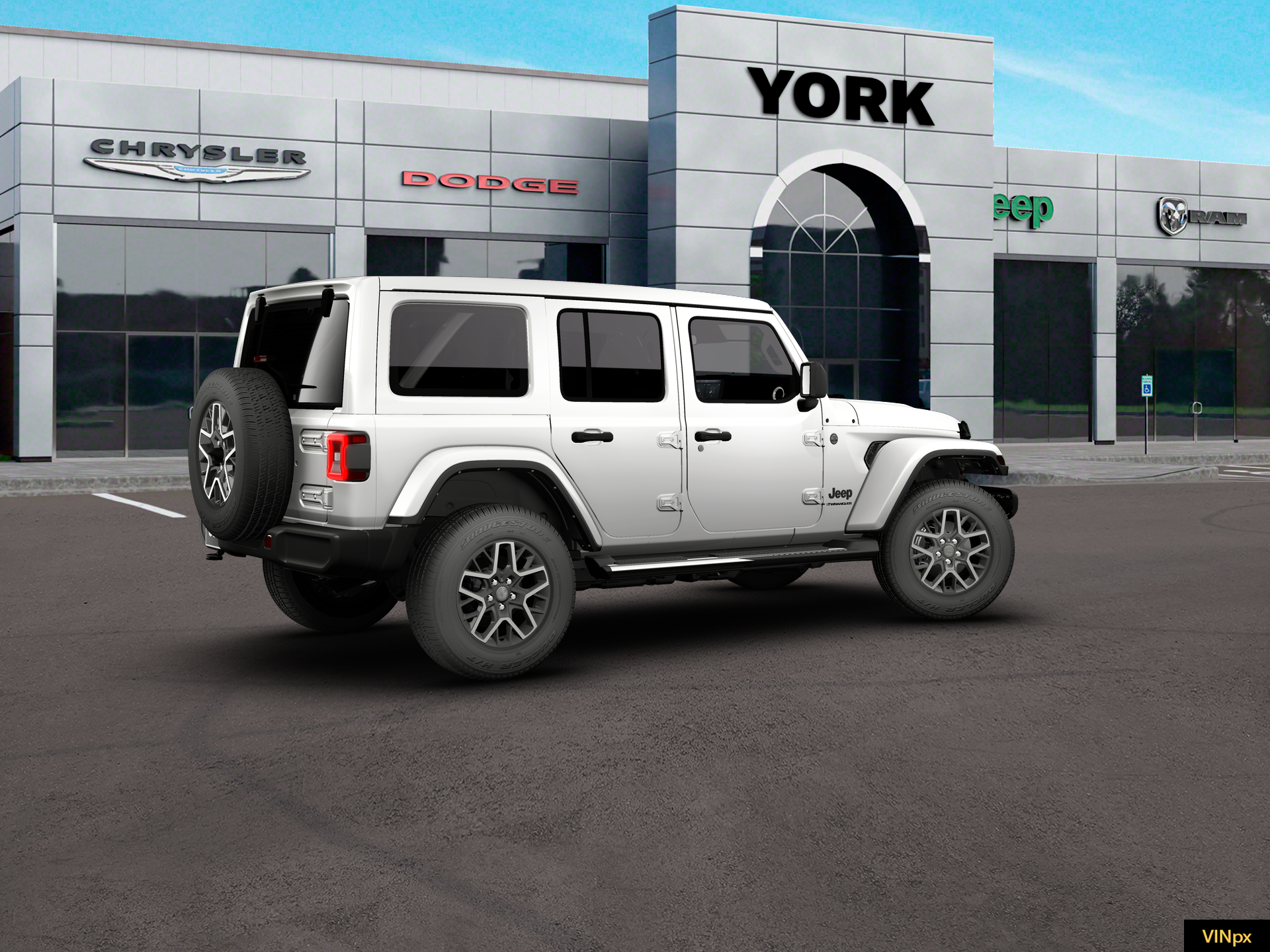 New 2026 Bright White Clear-Coat Exterior Paint Jeep Sahara image 20