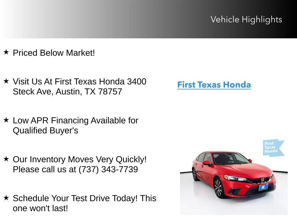 Certified Used 2022 Rallye Red Honda EX-L image 10