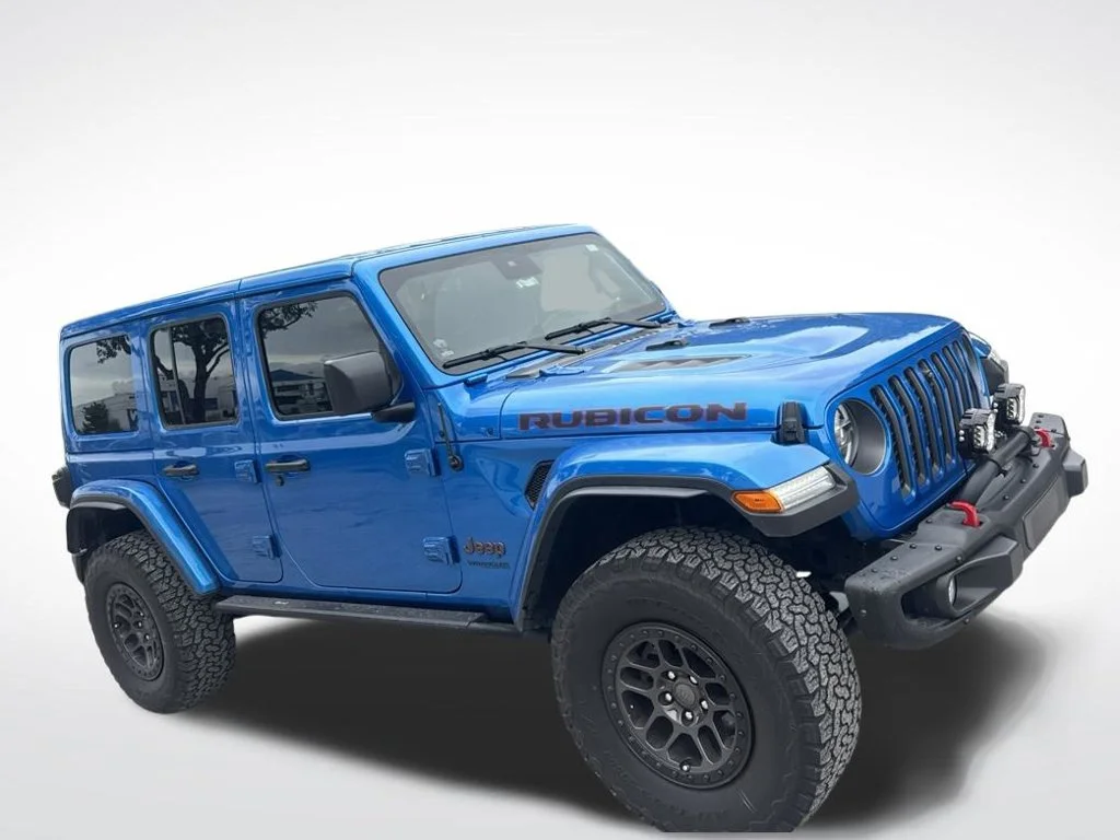 Used 2021 Blue Jeep Unlimited Rubicon image 3