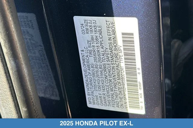 2025 Honda Pilot EX-L - Photo 34
