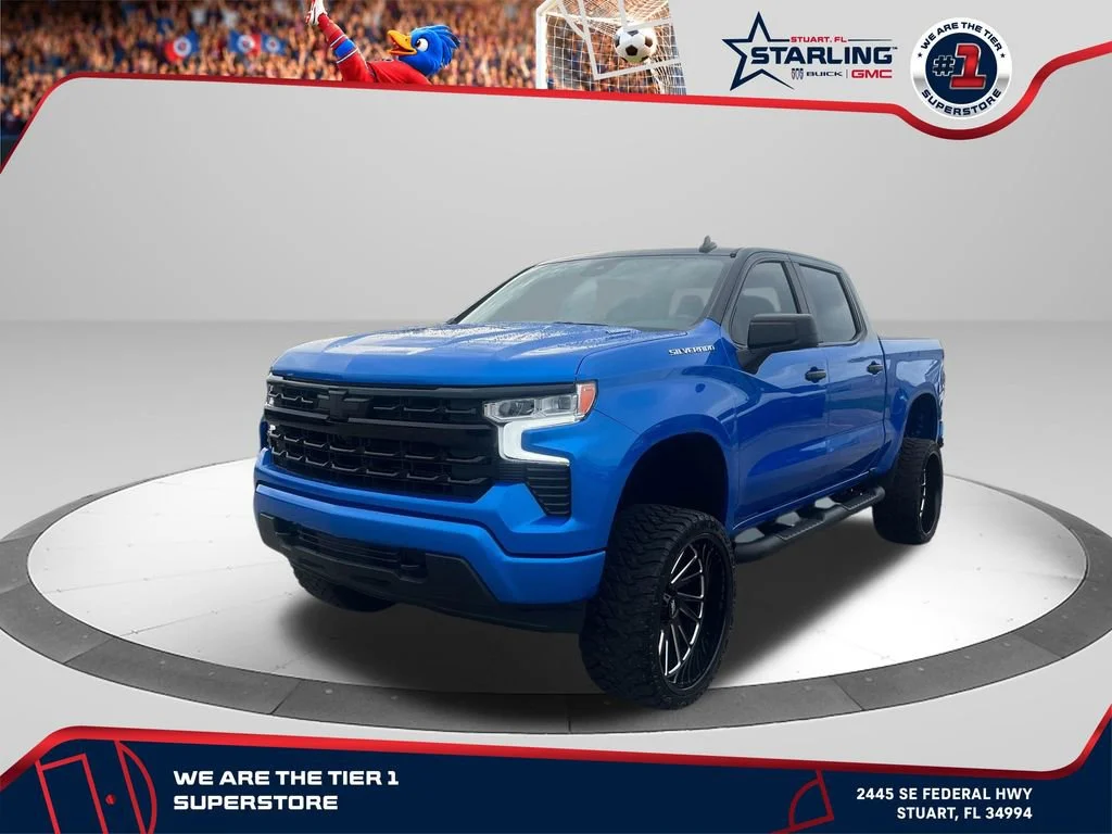 Used 2025 Riptide Blue Metallic Chevrolet Custom image 1