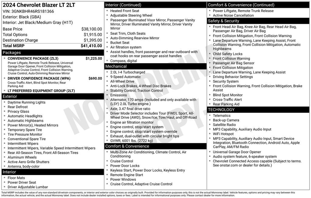 Used 2024 Black Chevrolet LT image 2
