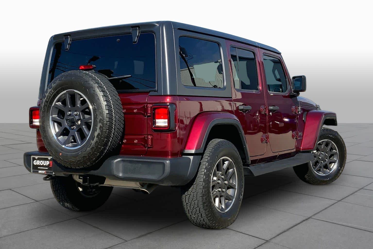 Used 2021 Snazzberry Pearlcoat Jeep Unlimited 80th Anniversary image 12
