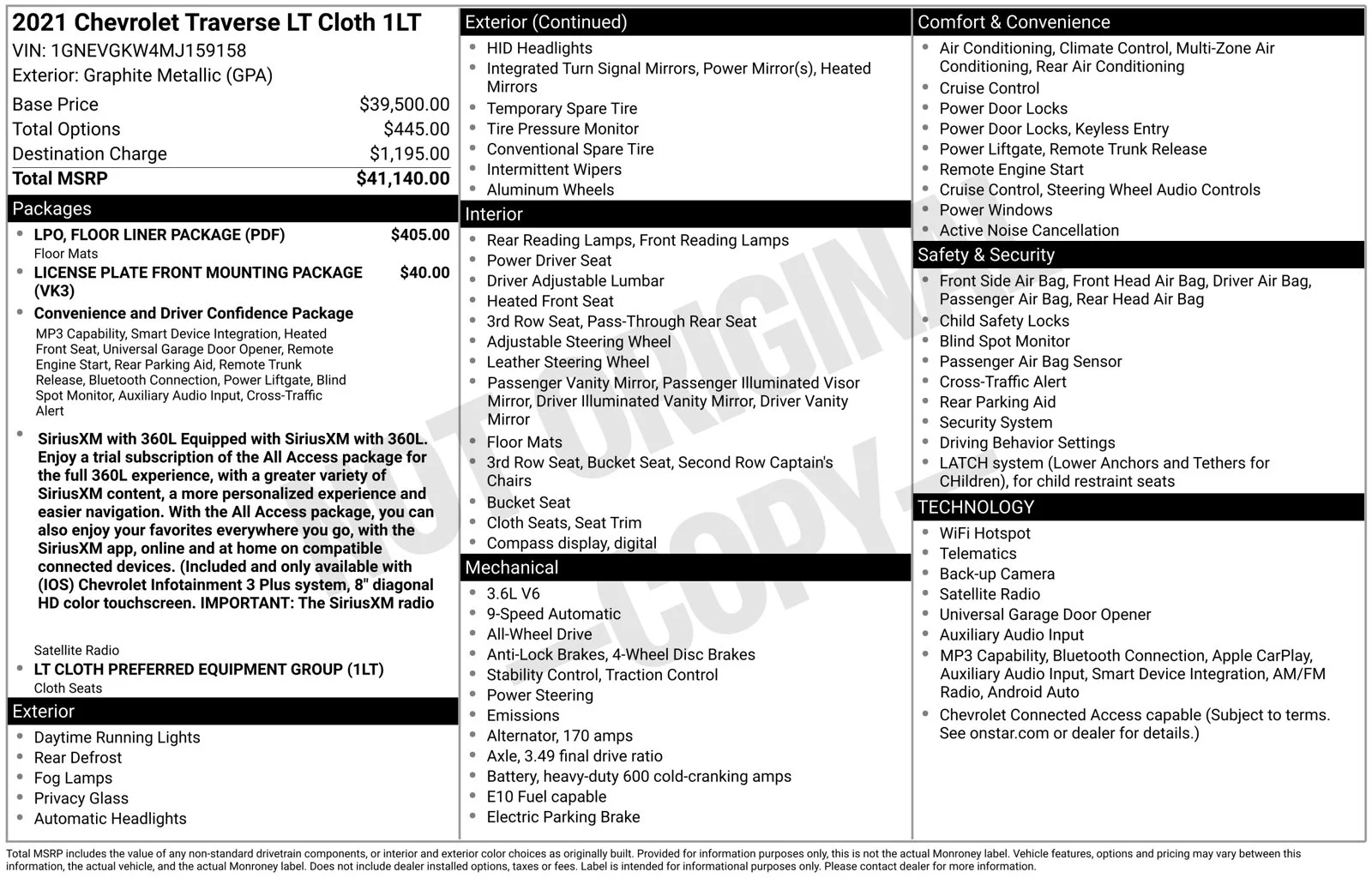 Used 2021 Graphite Metallic Chevrolet LT image 3