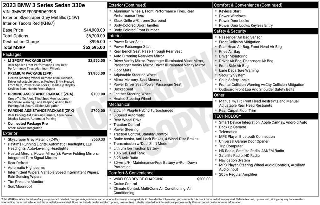 Certified Used 2023 Gray BMW 330e iPerformance image 2