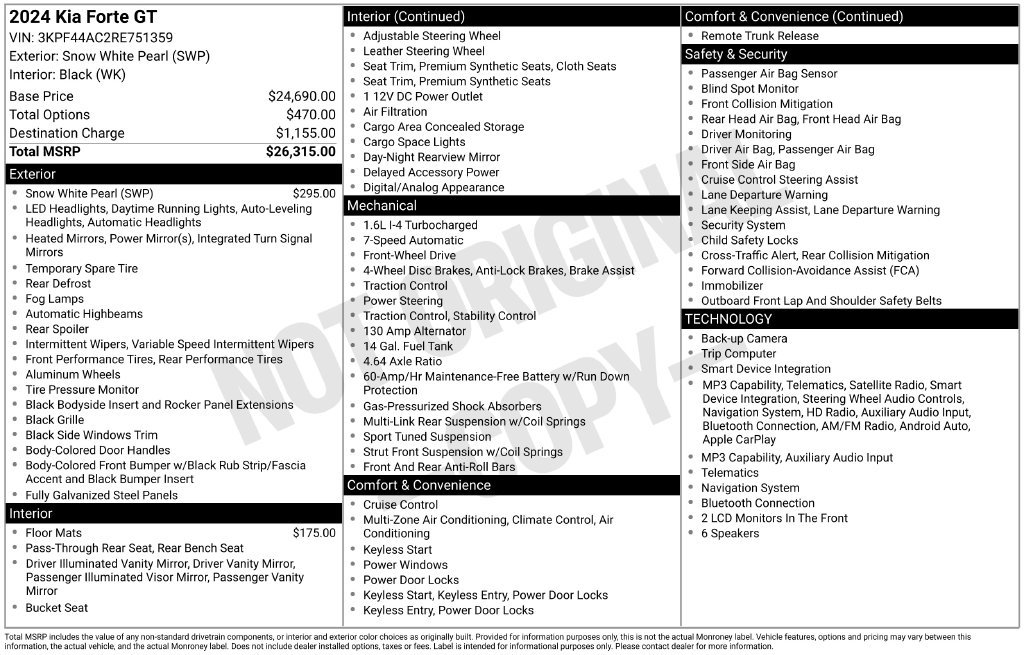 Used 2024 White Kia GT image 27
