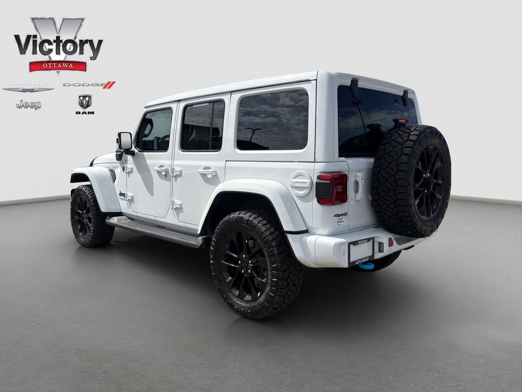 Used 2021 White Jeep Unlimited Sahara 4xe image 4